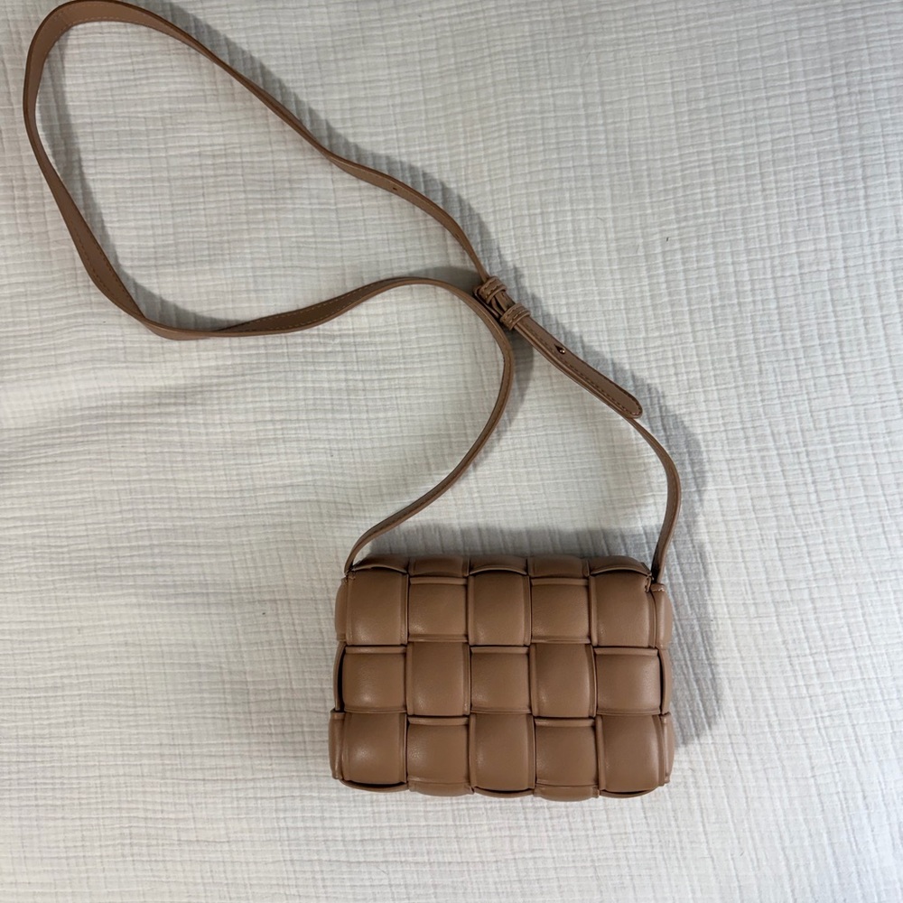 Bellini Woven Leather Crossbody Bag